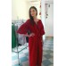Embroidered dress "Hot Maroon"
